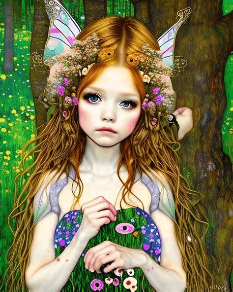 Beautiful Forest Fairy Portrait · Creative Fabrica