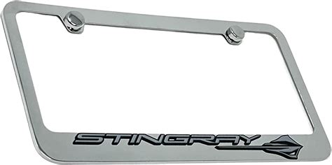 Buy C8 Corvette Stingray License Plate Frame Chrome With C8 Stingray