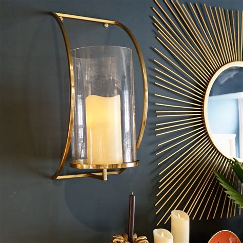 Gold And Glass Wall Sconce Margo And Plum