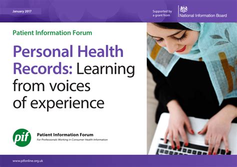 Pdf Patient Information Forum Pif Personal Health Records Phr