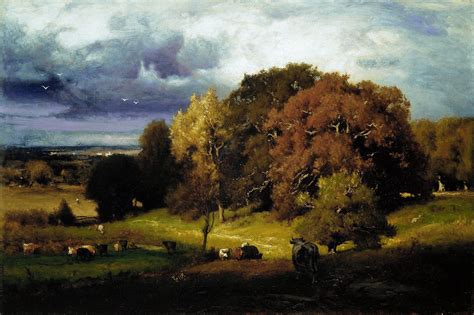 Autumn Oaks George Innes Landscape Artist Landscape Paintings Oil