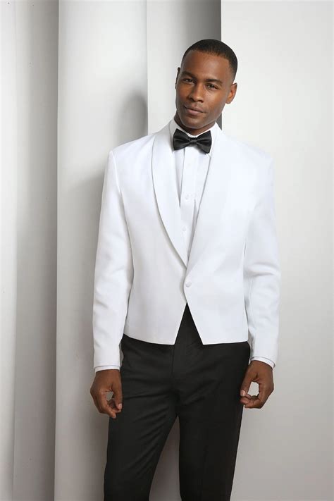 Spencer Mens White Eton Jacket Professional