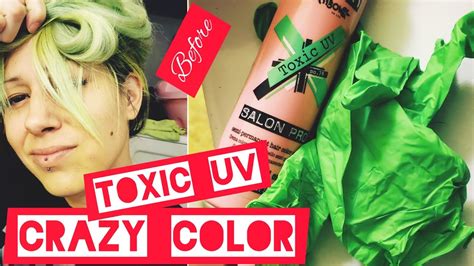 Crazy Color Toxic Uv Review Neon Green Hair Again Youtube