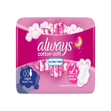 Always Cotton Soft Ultra Thin Night Sanitary Pads 7pcs Online At Best