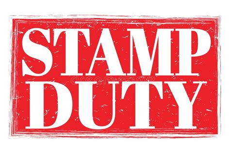 Stamp Duty Words On Red Grungy Stamp Sign Stock Illustration