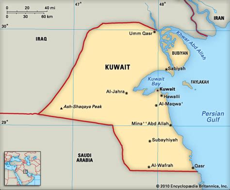 Capital Of Kuwait Map