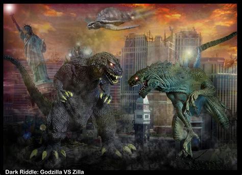 Godzilla Vs Zilla By Darkriddle On DeviantART Godzilla Kaiju Monsters Godzilla Vs