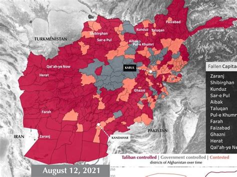 Afghanistan Map Shows The Talibans Rapid Advance As More Cities Fall