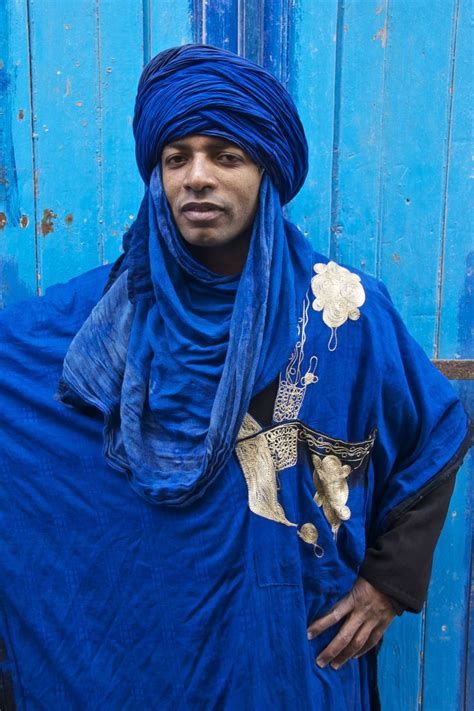 Berber Man In Blue Essaouira African People Tuareg People African
