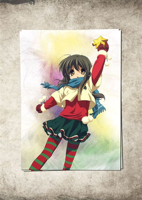 Clannad After Story Fuko Ibuki Anime Manga Watercolor Print Poster
