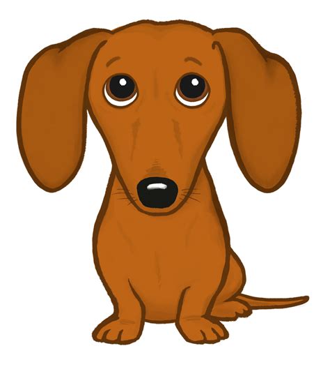 Shorthaired Dachshund Cartoon Dog Sticker By Jenn Inashvili White 3