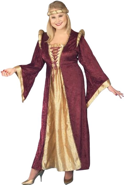 Renaissance Medieval Queen Adult Plus Womens Costume Royal Theme Party