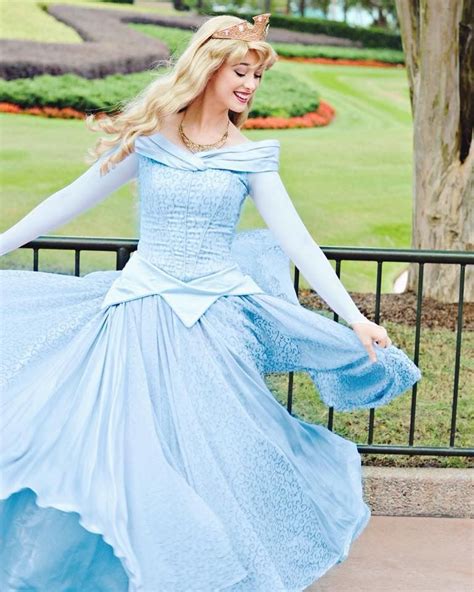 Princess Aurora Walt Disney World Face Character Sleeping Beauty Blue Dress Disney Costumes
