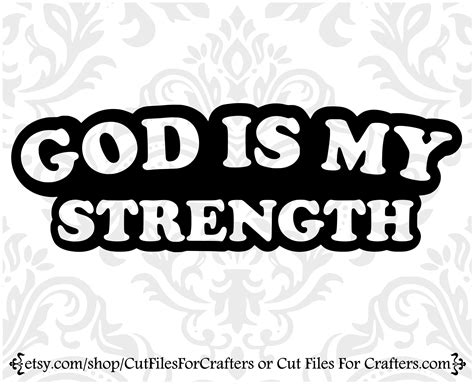 God Is My Strength Svg Psalm 62 He Alone Is My Rock And My Etsy