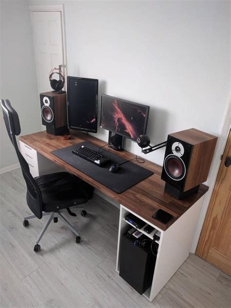 Because of the perfect ikea corner. Ikea Karlby Countertop and Alex Drawers | Computer desk design, Diy computer desk, Computer desk ...
