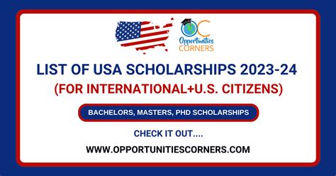 List Of Usa Scholarships 2023 24 For Usinternational