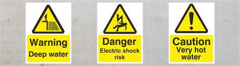 Types Of Hazard Signs Caution Danger Warning Signs Uk Safety Store