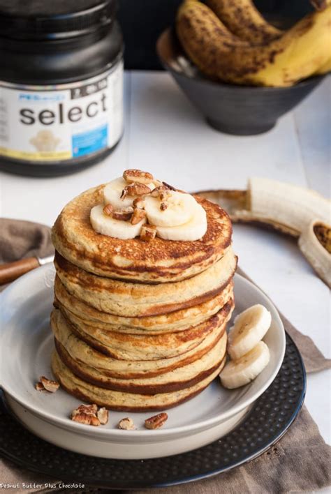 Healthy Banana Bread Pancake — Peanut Butter Plus Chocolate