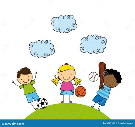 Kids Design Stock Vector Illustration Of Happy Boys 45849966
