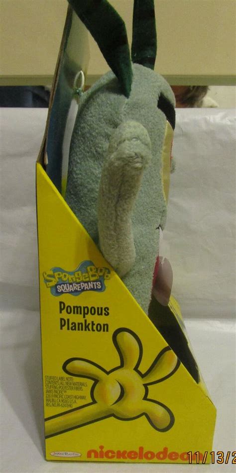 New Spongebob Squarepants Stuffed Talking Pompous Plankton Plush
