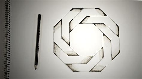 How To Draw 3d Optical Illusions Twisted Octagon Optical Illusions