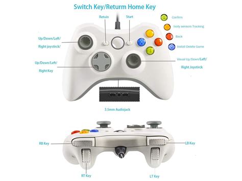 Pc Wired Controller Usb Gamepad Joypad With Shoulders Buttons