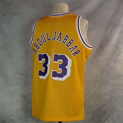 Camiseta Kareem Abdul Jabbar Ángeles Lakers 33 Amarilla1984 85