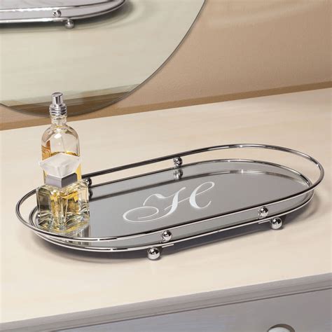 Personalized Glass Vanity Tray Vanity Tray Mirror Tray Miles Kimball