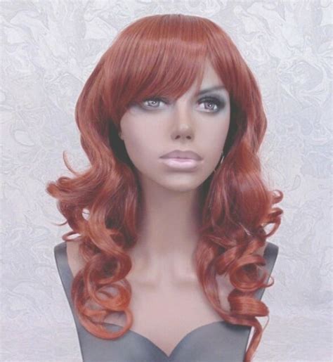 Long Dark Auburn Red Wavy Heat Resistant Full Synthetic Wig 3185 Ebay