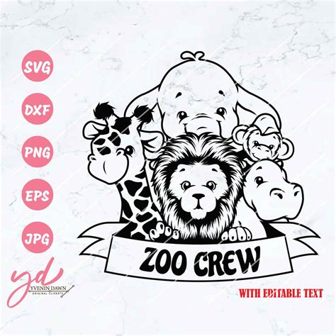Zoo Animals Svg File For Cricut Sayings Meet Me At The Zoo