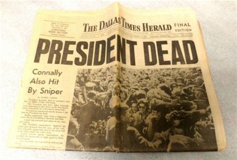 1963 Dallas Times Herald President Dead Full Newspaper Nov 22 1963
