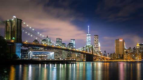 Download Manhattan Brooklyn Bridge Bridge Man Made New York 4k Ultra Hd