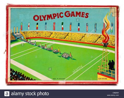 Vintage 1930's "Olympic Games" board game (Ilex-series Stock Photo