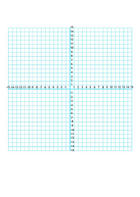 Numbered Graph Paper With X And Y Scale To 15 Template Printable Pdf