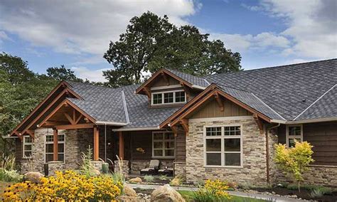 A ranch style house is more practical and the energy seems to flow easier. Brick Ranch Converted to Craftsman Rustic Craftsman Ranch ...