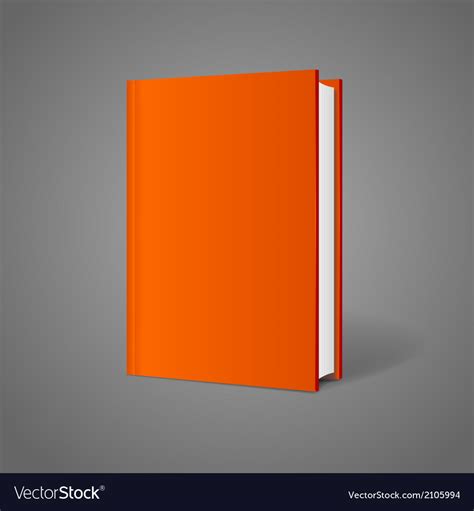 Blank Book Cover Perspective Orange Royalty Free Vector