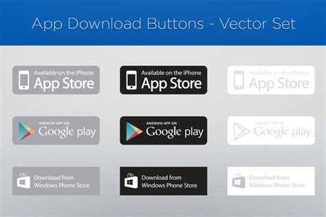 Browse and download apps to your ipad, iphone, or ipod touch from the app store. App Download Buttons - Vector Set ~ Icons ~ Creative Market