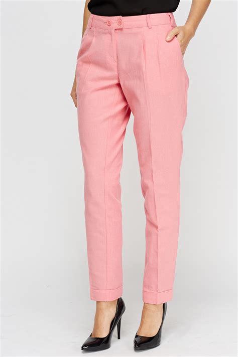 Pink Tailored Trousers Just 7