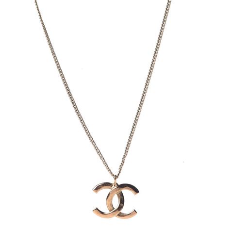 Chanel Cc Chain Pendant Necklace Gold 450195 Fashionphile