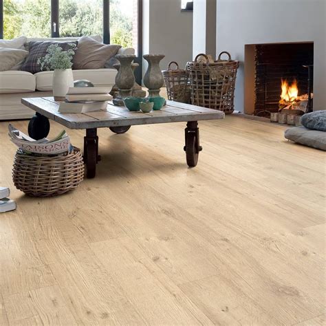 Quickstep Impressive Sandblasted Oak Natural Laminate Flooring Homes
