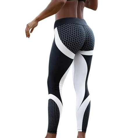 New Black Womens 3d Print Yoga Pants Skinny Workout Gym Leggings Sports