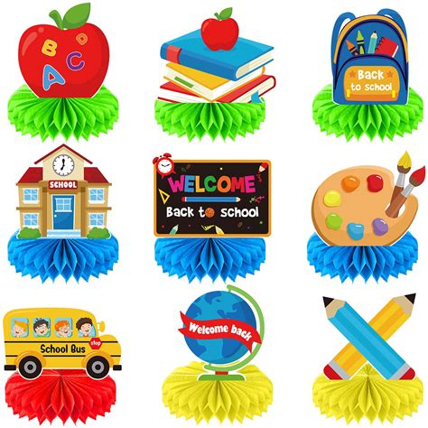 Buy 9 Pieces Back to School Party Table Decorations First Day of School