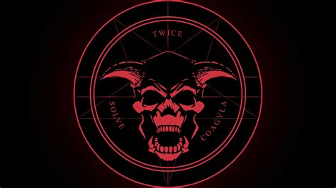 Fond Décran Illustration Logo Symétrie Satanisme Cercle Crâne