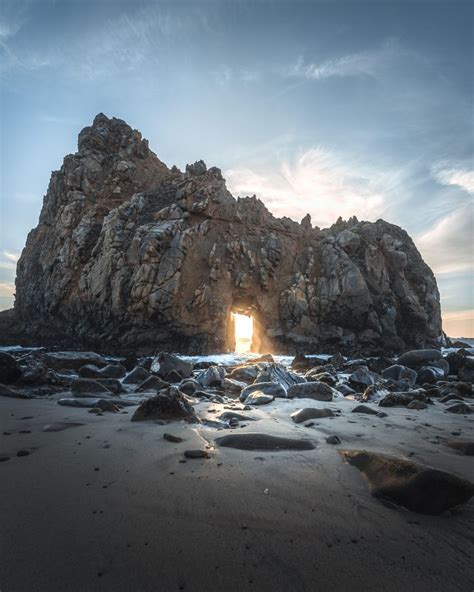 Keyhole Arch At Pfeiffer Beach Big Sur California Oc 6212x7765 Ig