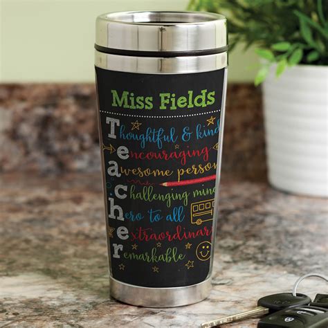Colorful Teacher Personalized Travel Mug | Personalized Planet | Personalized travel mugs ...