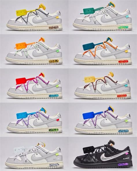 Off White Nike Dunk Low The 50 Collection Release Date Info Sneakerfiles
