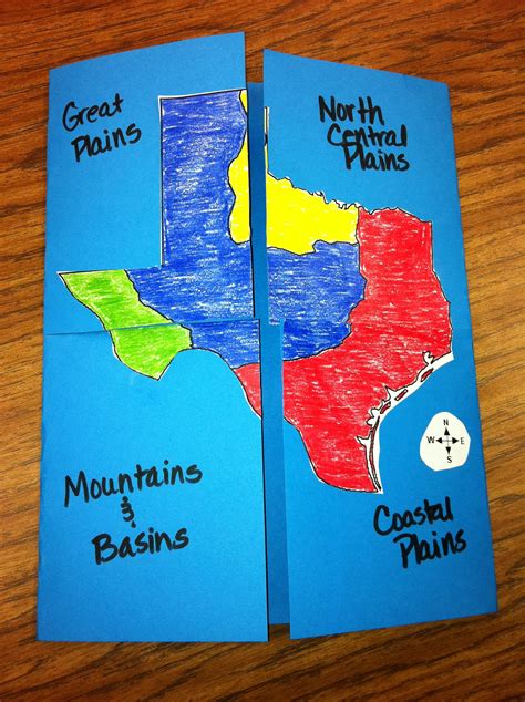 Texas History Four Regions Foldable This Foldable Is A Great