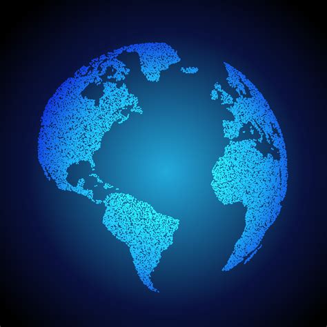 Blue Earth Background Made With Dots Download Free Vector Art Stock