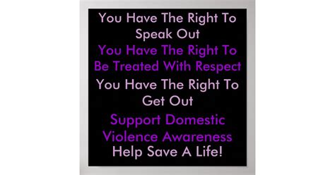Domestic Violence Awareness Poster Zazzle