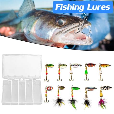 10pcs Fishing Lures Fishing Spoontrout Lures Bass Lures Spinning